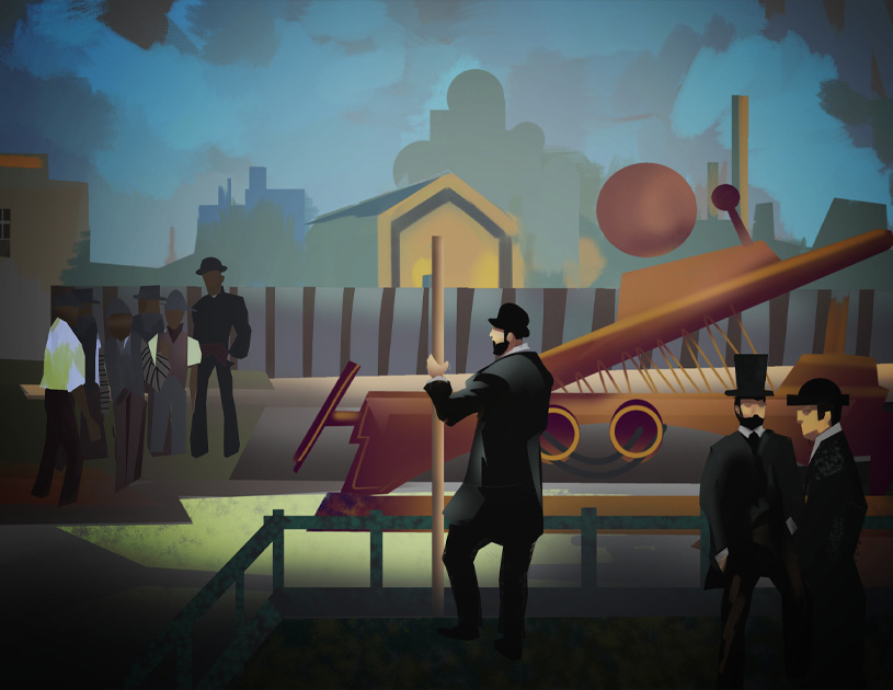 A graphical depection of the daily life in the world of Fortress Astray